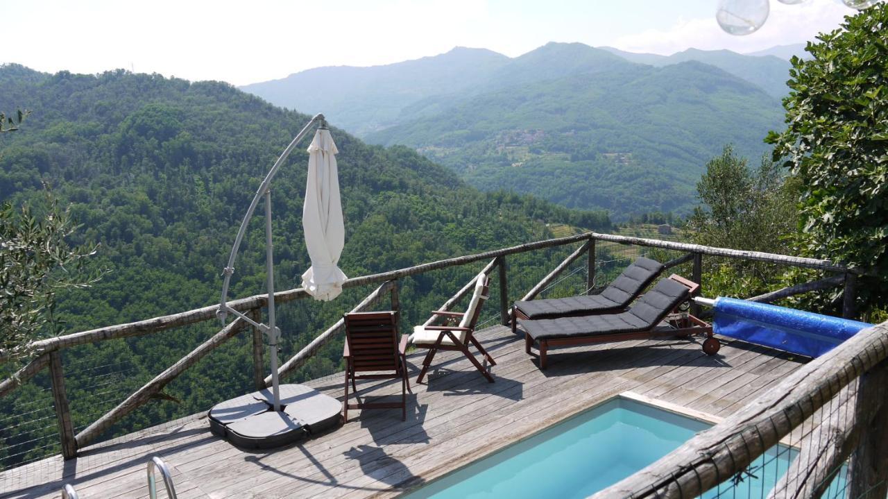 Vila Piscina Con Vista Bagni di Lucca Exteriér fotografie